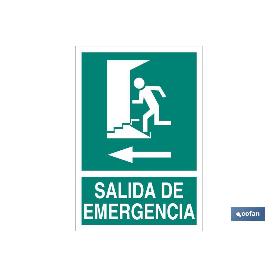 SEÑAL LUMINISCENTE 297X210MM. SALIDA DE EMERGENCIA TEXTO