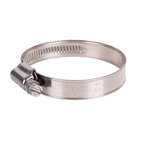 ABRAZADERA INOX A-2 BANDA 12MM 40-60   CAJA 50 UNID.