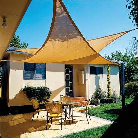 TOLDO VELA SOMBRA JARDIN TRIANGULAR 3,6X3,6X3,6 METROS BEIGE