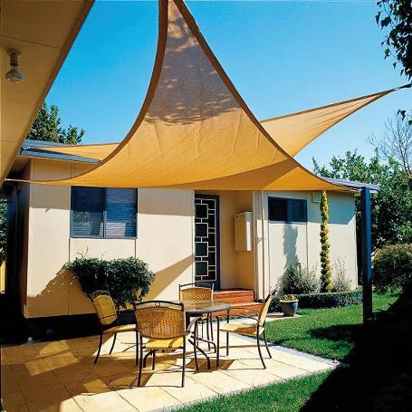 TOLDO VELA SOMBRA JARDIN TRIANGULAR 3,6X3,6X3,6 METROS BEIGE