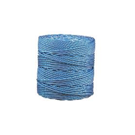 BOBINA CORDON TRENZADO POLI 5 MM 200 MTS BCO/AZUL