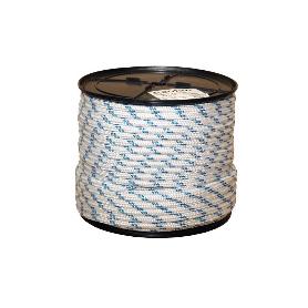 CARRETE CUERDA TRENZADA POLI 14MM 100 MTS BCO