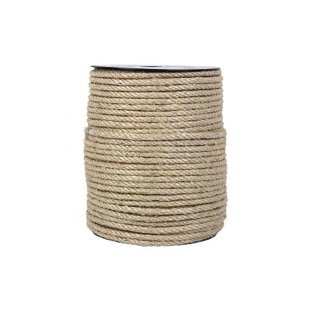 CUERDA SISAL 4 CABOS 6 MM 100 MTS NATURAL