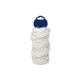 BOBINA CORDÓN POLIÉSTER REFORZADO 5 MM 25 M BLANCO