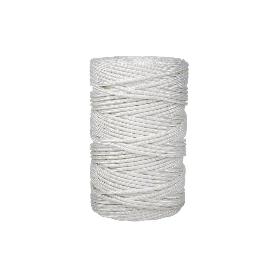 ROLLO GRANDE CORDÓN POLIÉSTER REFORZADO 5 MM 200 M BLANCO