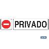 SEÑAL GLASSPACK ADHESIVA 250X62MM. PRIVADO