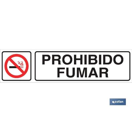 SEÑAL GLASSPACK ADHESIVA 175X45 PROHIBIDO FUMAR