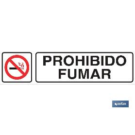 SEÑAL GLASSPACK ADHESIVA 175X45 PROHIBIDO FUMAR