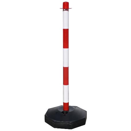 POSTE PARA CADENA PLASTICO 90 CM. CON BASE