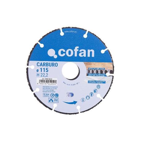 DISCO ESPECIAL DE CARBURO PARA MATERIALES BLANDOS Ø115X1 MM