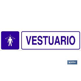 SEÑAL GLASSPACK ADHESIVA 250X62MM. VESTUARIO