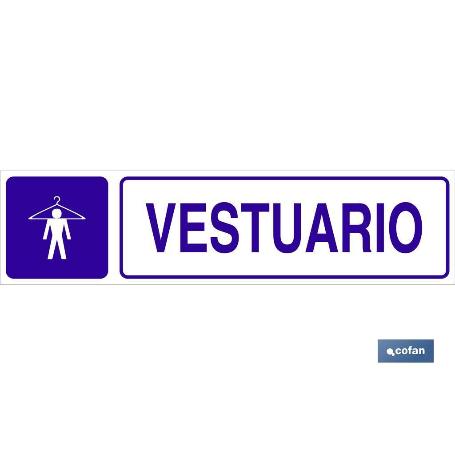 SEÑAL GLASSPACK ADHESIVA 250X62MM. VESTUARIO