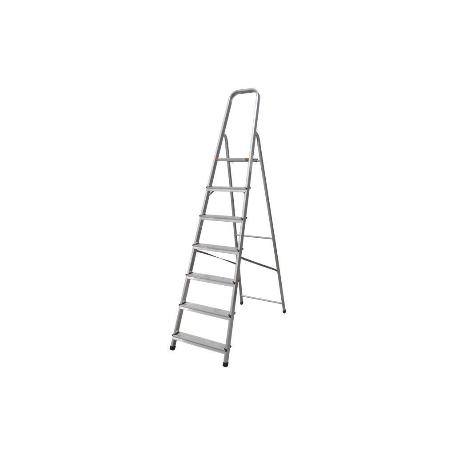 ESCALERA ALUMINIO 7 PELDAÑOS Y 1,61 M ALTURA ÚTIL