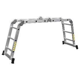 ESCALERA MULTIUSOS ALUMINIO 4 X 3 PELDAÑOS Y 3,25 M