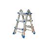 ESCALERA PLUS ALUMINIO MULTIPOSICIÓN 4 X 3 PELDAÑOS Y 2,83 M