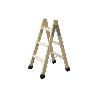 ESCALERA MADERA DOBLE 3 PELDAÑOS 0,75 M