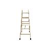 ESCALERA MADERA DOBLE 5 PELDAÑOS 1,25 M