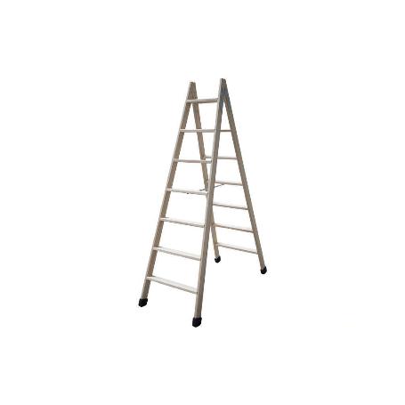 ESCALERA MADERA DOBLE 7 PELDAÑOS 1,75 M
