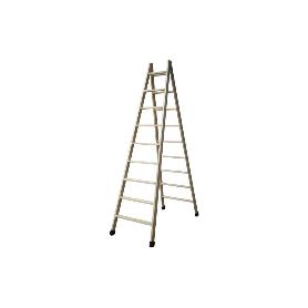 ESCALERA MADERA DOBLE 9 PELDAÑOS 2,40 M