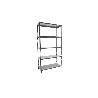 ESTANTERÍA ANTRACITA 5 BALDAS DE ACERO GALVANIZADO 1800 X 900 X 400 MM
