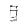 ESTANTERÍA ANTRACITA 5 BALDAS DE ACERO GALVANIZADO 1800 X 900 X 400 MM