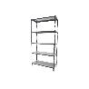 ESTANTERÍA ANTRACITA 5 BALDAS DE ACERO GALVANIZADO 1800 X 900 X 400 MM