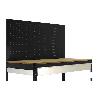 BANCO DE TRABAJO CON CAJÓN Y PANEL ANTRACITA MADERA L-1210 MM