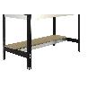 BANCO DE TRABAJO CON CAJÓN Y PANEL ANTRACITA MADERA L-1210 MM