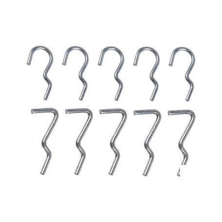 SET 10 GANCHOS SIMPLES PARA PANEL DE HERRAMIENTAS