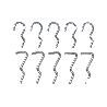 SET 10 GANCHOS SIMPLES PARA PANEL DE HERRAMIENTAS