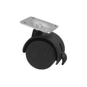 RUEDA PLASTIC Ø40MM PLACA/FRENO VENTA UNITARIA