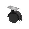 RUEDA PLASTIC Ø50MM PLACA/FRENO VENTA UNITARIA