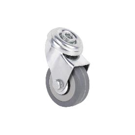 RUEDA GOMA/GRIS PASANTE Ø50X18MM   CAJA 4 UNID.