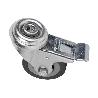 RUEDA DE GOMA GRIS CON AGUJERO PASANTE Y FRENO Ø75 X 22 MM VENTA UNITARIA