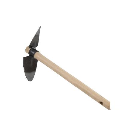 ZACHO CURVO CON PUNTA Y MANGO DE MADERA 230 X 80 MM 180 G