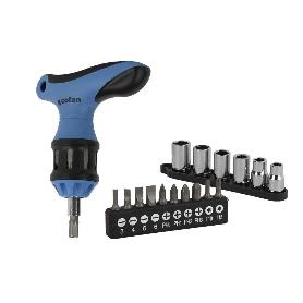 SET DESTORNILLADOR EN T C/ CARRACA 26 PCS