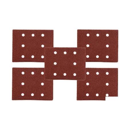 HOJA DE LIJADO LIJADORA ORBITAL 8 AGUJEROS 114 X 140 MM G 120   CAJA 5 UNID.