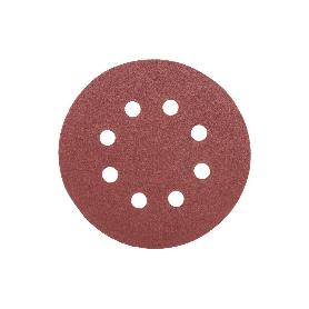HOJA DE LIJADO LIJADORA ORBITAL 8 AGUJEROS Ø125 MM G 120   CAJA 5 UNID.