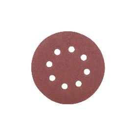 HOJA DE LIJADO LIJADORA ORBITAL 8 AGUJEROS Ø125 MM G 180   CAJA 5 UNID.