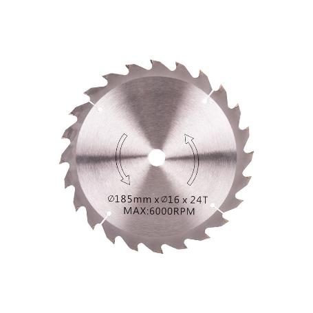 DISCO CORTE PARA MADERA Ø185 MM X 16 MM X 2,4 MM X 24 DIENTES