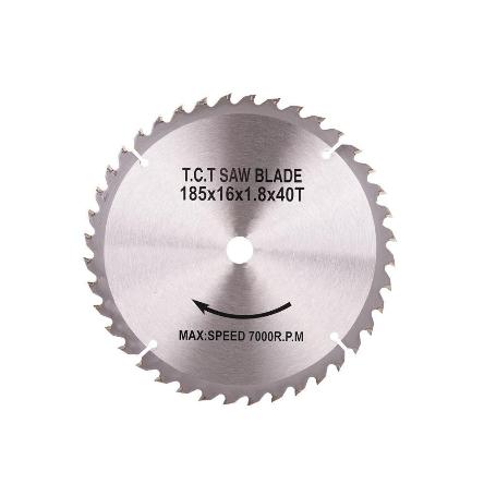 DISCO CORTE PARA MADERA Ø185 MM X 16 MM X 1,8 MM X 40 DIENTES