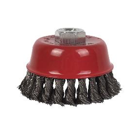 CEPILLO COPA TRENZADO M14 Ø75 ACERO 0.5MM