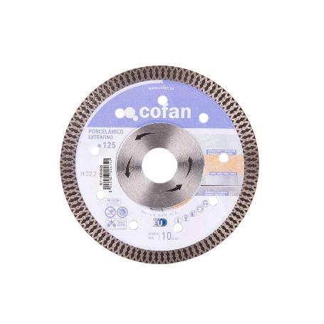 DISCO DIAMANTE PORCELANICO EXTRAFINO H-10MM, 125MM
