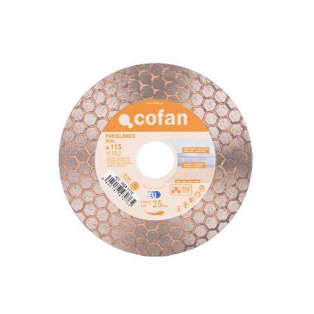 DISCO PORCELANICO DUAL CORTAR Y DESBASTAR 115MM H22,2