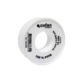 ROLLO 12 MTS CINTA PTFE DE 12MM X 0,076MM   CAJA 10 UNID.