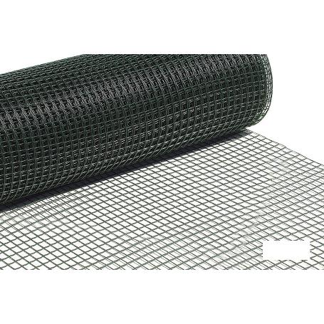 MALLA PLAST. CUADRADA JARDIN 20MM VERDE 1X25M