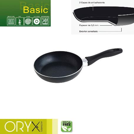 ORYX SARTÉN ALUMINIO ANTIADHERENTE BASIC, ALTA RESISTENCIA, APTA INDUCCIÓN, LIBRE PFOA, DIÁMETRO 18 CM, ESPESOR 3 M