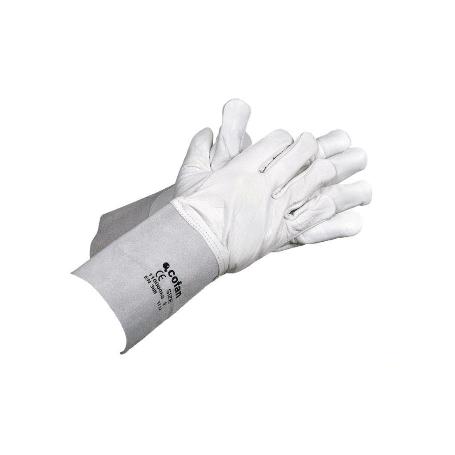 GUANTE VACUNO C/MANGUITO 13CMS T-9   CAJA 6 UNID.