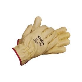 GUANTES PIEL VACUNO AMARILLO T-8   CAJA 12 UNID.