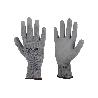 GUANTE 100%  POLIEST. IMPREG. PU GRIS T-7   CAJA 12 UNID.